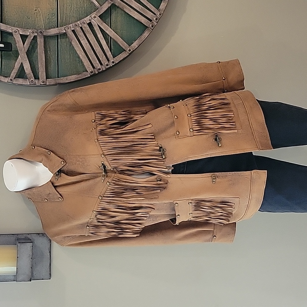 Free People We The Free Knox Vegan Fringe Leather Jacket - Picture 3 of 16